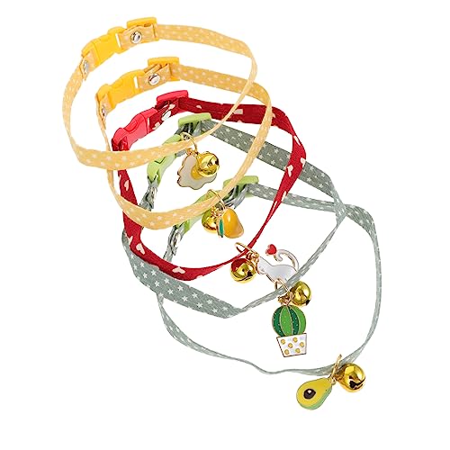 Supvox 5 Stück Haustierhalsband Haustierglocke Halskette Halsband Für Haustier Hundehalsband Mit Glocke Haustierbedarf Haustierhalskette Haustierhalskette Haustierhundehalsband von Supvox