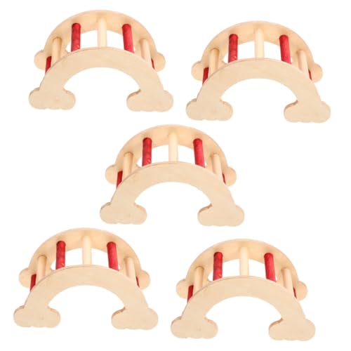 Supvox 5St kleines Haustierspielzeug Hamsterkäfig dekor Hamsterkäfigleiter Hamster brücke Hamster Spielzeug Spielset aus Holz Spielzeuge Multifunktionale Hamsterleiter Chinchilla-Leiter von Supvox