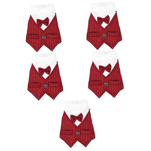 Supvox 5st Haustieranzug Jungenanzüge Hasenkostüm Hemd Für Welpen Hundeshirt Smokingweste Für Hunde Verlobungs-haustierbandana Hund Verkleiden Lustig Fräulein Halloween Polyester Hündchen von Supvox