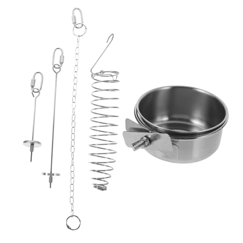 Supvox Vogelkäfig-zubehör 5 Stück Papagei-Obst- und Gemüsehalter Vogelfutterhalter Papagei-futterspender Aus Edelstahl von Supvox