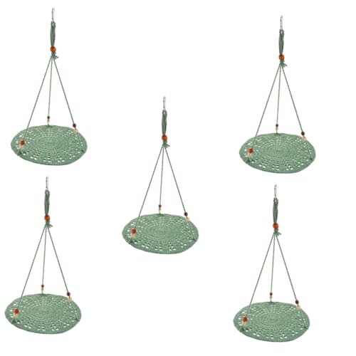 Supvox 5st Sommer Hängematte Bartagamenschaukel Hängende Katzenhängematte Nymphensittich Unterschlupf Schaukelspielzeug Aus Eidechse Kreative Reptilienhängematte Green Baumwollseil von Supvox