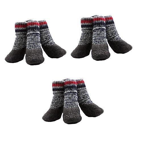 Supvox 6 Paare rutschfeste Hundesocken wintersocken für Haustiere Welpensocken Paws pfotenschutz Dog Socks wasserdichte Socken sockenschuhe Haustiersocken Haustier Hund Socken klein von Supvox