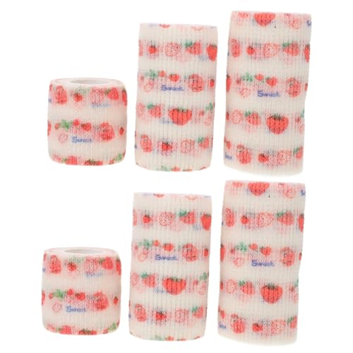 Supvox 6 Rollen Anti-Schmutz-Verband für Hunde Farbiger Hundeverband Hundefußverband Selbstklebende Bandage Haustier Verband Klebeband Multifunktions-Katzenbandage Haustierzubehör Vlies von Supvox