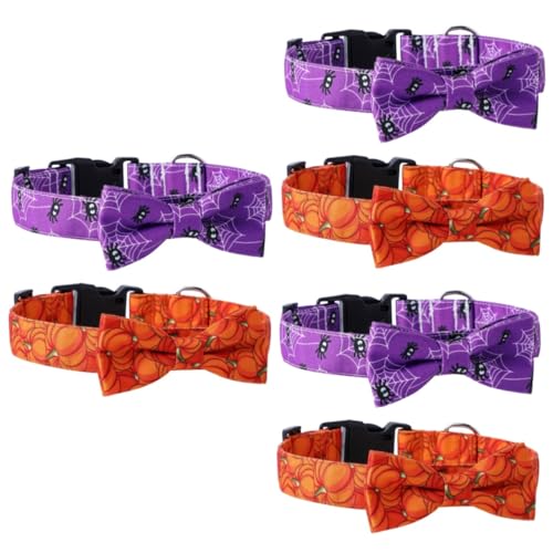 Supvox 6 STK Haustierhalsband Halsband mit Schleife für Haustiere Halloween-Partybevorzugung Halloween pet Supplies Halloween Dog Collar Welpenhalsband das Geschenk Spinnenhalsband Charme von Supvox