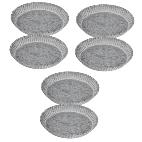 Supvox 6 STK Retro-blumentopf-tablett Verzinktes Pflanztablett Blumentopftablett Tropfschale Für Pflanzenwasser Wasserablauf-tropfschale Butler-tablett Ablaufwanne Eisen Anlage von Supvox