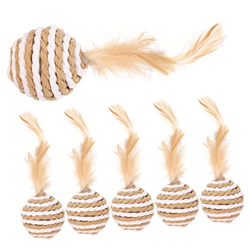Supvox 6 Stück Interaktives Katzenspielzeug Teiliges Federball Kauen für Kätzchen Fördert Aktivität und Beschäftigung Geeignet für Katzen und Welpen Bunte Spielbälle für Zufällige Farbe Supvox 6 Stück Interaktives Katzenspielzeug Teiliges Federball Kauen für Kätzchen Fördert Aktivität und Beschäftigung Geeignet für Katzen und Welpen Bunte Spielbälle für Zufällige Farbe von Supvox