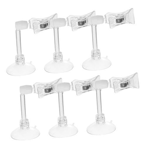 Supvox 6St Aquarium Clip Suction Cup saugnäpfe Aquariumklemme saugrobiter Aquarium Saugnapf Aquariensaugerklemme Tragbarer Fütterungsclip Fütterungssaugnapfklammern Futterklemme Plastik von Supvox