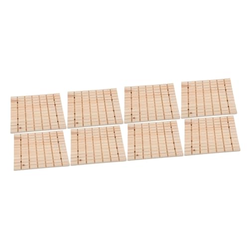 Supvox 8 STK Hasenmühlendeck Kaninchen-Grabplattform-Spielzeug Katzenminze-Spielzeug Hasen zubehör hasenzubehör Fußpolster Spielset aus Holz Kratzplatte für den Haushalt Holzkatzenkarton von Supvox