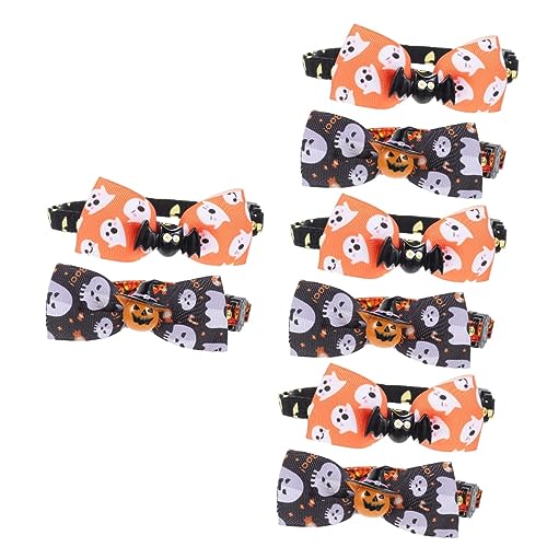 Supvox 8 STK Haustierhalsband Kürbis hundehalsband Halskette für Haustiere Haustier-Kätzchen-Krawatten Kitten Halsband katzenbedarf Halloween-Katzenhalsband Hauskatzenzubehör Polyester von Supvox