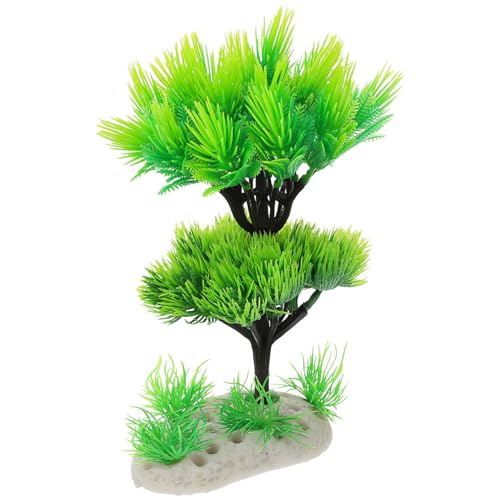 Supvox Aquarium-Kunstpflanzen-Dekoration Kunststoff-Wasserpflanze Baum Aquarium Bonsai-Ornament Aquarium-Versteck Für Aquarium Terrarium Landschaftsdekoration von Supvox