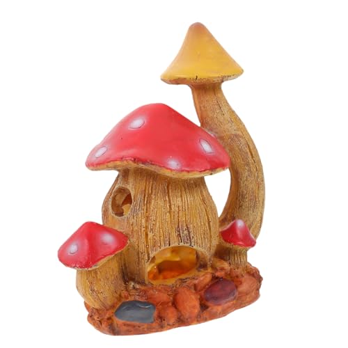 Supvox Aquarium Landschaftsgestaltung Dekoration Aquarium versteck Mushroom Decor Aquarium Landschaft Dekoration Mushroom Dekoration Garnelenhöhle Wohnkultur Fischversteck Fischhöhle Harz von Supvox