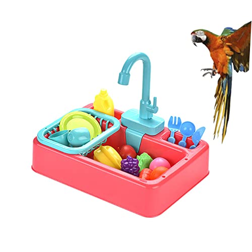 Supvox Automatische Badebox von Parrot Zubehör für Vogelkäfige automatischer Wasserhahn Nymphensittich Badewanne wasserbecken wasserwanne Spielzeug Vogel badewanne Vogeltränkebecken von Supvox