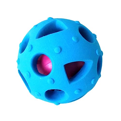 Supvox Ball Behandeln Kauspielzeug Leckerli-Ball Für Hunde Futterspender Für Haustiere Leckerli-Spender Für Hunde Interaktives Hundespielzeug Lebensmittelspielzeug Hundefutter Blue von Supvox