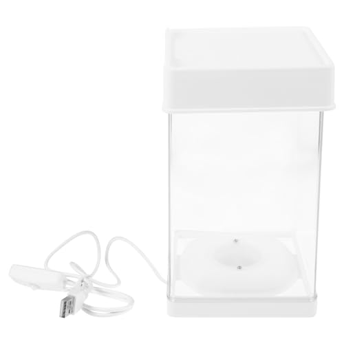 Supvox Betta-Aquarium Kunststoff-Aquarium Für Kleine Aquarienfische Garnelenzuchtbecken Transparente Fisch-Inkubationsbox Mit Licht Für Kleine Fische Insekten Garnelen Krabbenspinne von Supvox