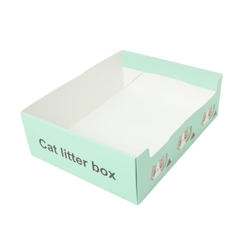 Supvox Box Katzentoilette Behälter Katzentoiletten Katzentoiletten Trainingsset Hellgrünes Papier von Supvox