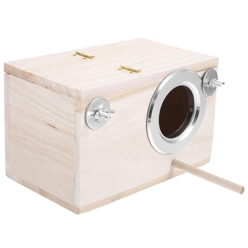 Supvox Box Vogel Nest Zuchtbox Birds Vogel Nest Cockatiel Vogelfutterleiter Papagei Nest Naturvogel Nest Für Käfiglove Nest Für Sittiche Love Bird House Für Inside Cage Budgie Holz von Supvox