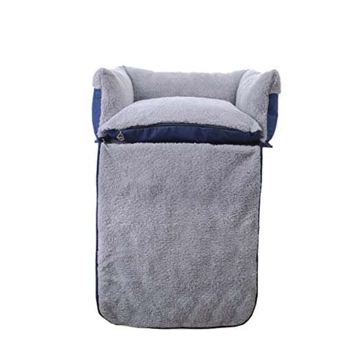 Supvox Clamshell-Schlafsofa für Hunde quadratisches hundebett Quadratisches Schlafsofa für Hunde Haustier-Couch hundebetten haustierbett Multifunktionaler Hundehütte Blue von Supvox