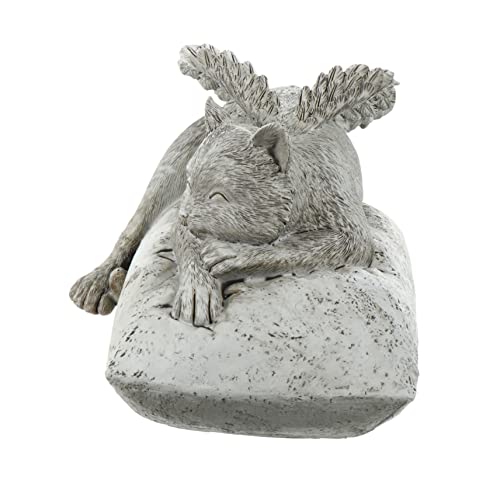 Supvox Engel Katze Ornamente katzenangel Katzen Angel Katzenengelgedenkstein Engel-Solarleuchten für den Außenbereich Katzen-Denkmal Trauer Gartenverzierung aus Harz Markierungssteinfigur von Supvox