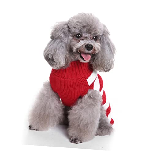 Supvox Weihnachtspullover Für Haustiere Tanktop Mit Stehkragen Warme äntel Für Frauen Winter Kleiner Hundepullover Rollkragen Weihnachts-welpen-Outfit Kleines Hundekostü Der Hund Mantel von Supvox