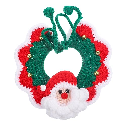 Supvox Gestricktes Welpenhalsband Weihnachtshalsband Für Haustiere Tier-Haustier-schal Weihnachten Haustier Lätzchen Weihnachts-welpenhalsband Kostüm Für Der Hund Milch Baumwolle Niedlich von Supvox