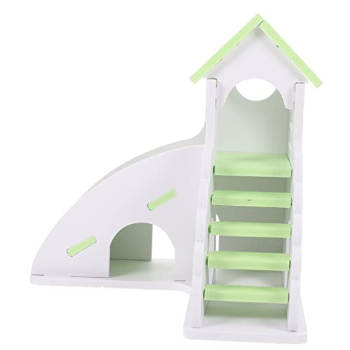 Supvox Hamster- Hamster hamsterspielzeug Hamsterhaus lautloses Hamsterrad Rennmaus Wurf Haustiere Hamsteräfig Leiter für Hamster Hamsterleiter PVC Light Green von Supvox