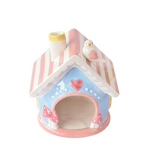 Supvox Hamster Nest aus Keramik kleine Haustiernester Kleintier-Sommerbett Käfig Tor hamsterhaus hamsterbett Hamster Schlafplatz Hamsterhöhle Igelhaus aus Keramik Keramiknest Rosa von Supvox