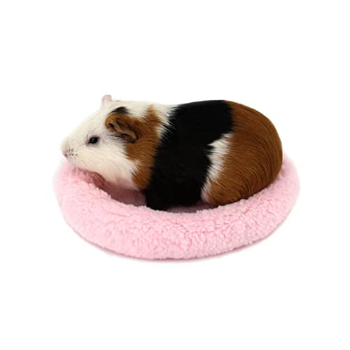 Supvox Hamstermatte Futter für Meerschweinchenkäfige Schlafunterlage für Kleintiere Hamsterzubehör Hamsterkissen Hamster-Pad-Bett Igel kalte Unterlage Haustierbett Hamsterbedarf Rosa von Supvox