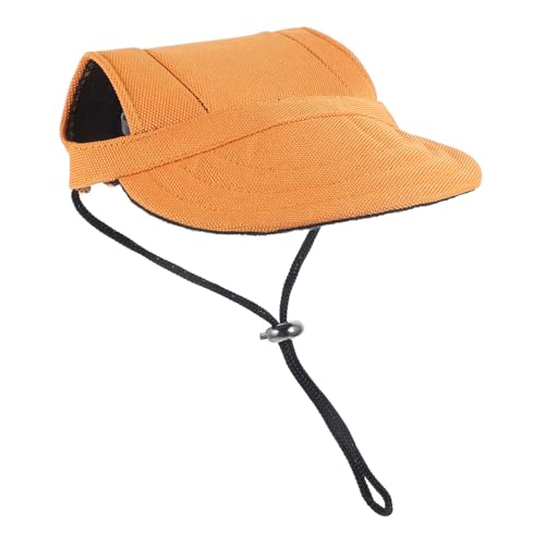 Supvox Haustier-Baseballmütze Hund Sommermütze Sonnenschutzhut Hund Sunbonnet Sonnenhut für Hunde hundefressnäpfe hundezwinger Hundemütze Baseballmütze für Haustiere Segeltuch Orange von Supvox