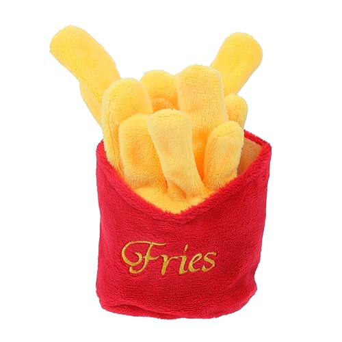 Supvox Haustier Hund Puppe Interactive Dog Toys Dog chew Toy Plüschtiere für Hunde weiches Welpenspielzeug Pommes frittes Spielzeuge Quietschendes Hundespielzeug Bisswiderstandsspielzeug von Supvox