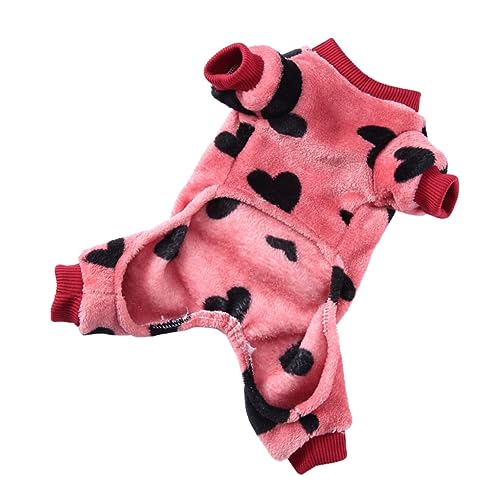 Supvox Haustier-Pyjama Haustier-Hoodie-Kleidung Hundeshampoo Hunde-Outfit Hundekleidung Hund Brauch Hunde-Halloween-kostüme Bekleidungszubehör Für Hunde Hunde-Cosplay Polyester Rosa von Supvox