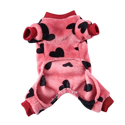 Supvox Haustier-Pyjama Hunde-Outfits Hundezubehör Hundeshampoo Hunde Regenmantel Mittel Hundekleidung Halloween-kostüme Für Hunde Flauschiger Hoodie Hundepflegeset Welpe Rosa Polyester von Supvox