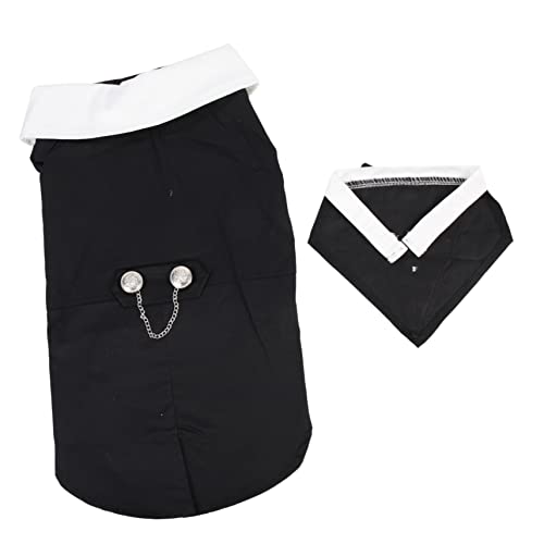 Supvox Haustieranzug Halloweenkostüm Hund Trendige Kleidung Dog Clothes Haustierkleidung Anzüge Kleider Haustierzubehör Welpe Smoking Anzug Hochzeit Passen Hündchen einstellen Polyester von Supvox