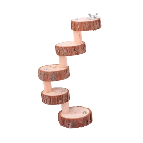 Supvox Haustierständer aus Holz Spielzeug für Meerschweinchen Chinchilla-Spielzeug kleintierspielzeug Toys for small Animals kleine Tiere Stehen Sprungbrett aus Papageienholz Bambus von Supvox