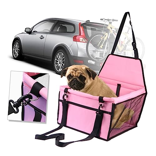 Supvox Dicke Stützstangen Haustier Autositz Cool Mesh Hund Katze Sicherheitssitz Tasche Verstellbare Leine von Supvox