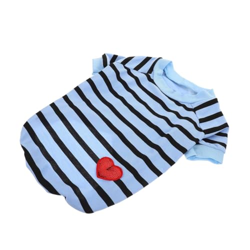 Supvox Dog Cotton Atmungsaktives T-Shirt Gestreift Für Hunde Bequeme Baumwollkleidung Für Kleine Mittelgroße Haustiere Für Partys Und Besondere Anlässe Supvox Dog Cotton Atmungsaktives T-Shirt Gestreift Für Hunde Bequeme Baumwollkleidung Für Kleine Mittelgroße Haustiere Für Partys Und Besondere Anlässe von Supvox
