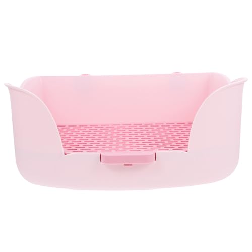 Supvox Kaninchentoilette Halbgeschlossene Hasentoilette Reinigung Hamsterbad Becken Für Kleine Haustiere Käfigzubehör 38 1 X 27 9 cm Rosa von Supvox