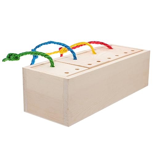 Supvox Hamsterfutter-entdeckungsspielzeug Aus Holz Käfigspielzeug Puzzle Leckerli-Box für Kleintiere Versteck von Supvox