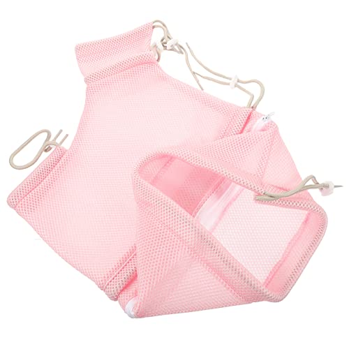 Supvox Katze Badetasche Haushalt Katze Waschbeutel Welpen Badetasche Kratzfeste Badetasche Atmungsaktive Katzentragetasche Tragbare Duschtasche Kätzchen-duschnetzbeutel Rosa Polyester von Supvox