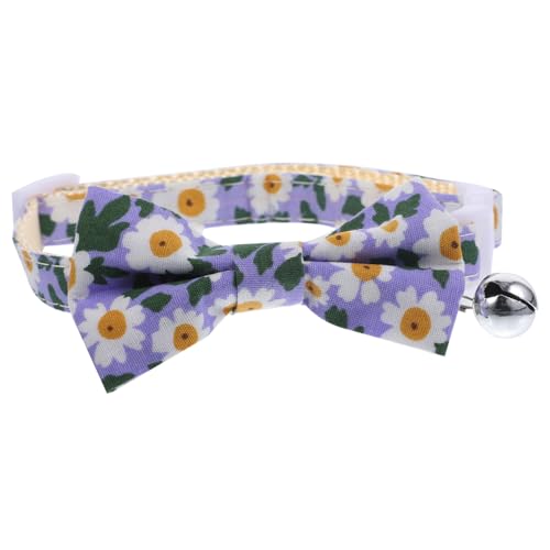 Supvox Katze hundehalsband sicherheitsschloss Katze zubehör Haustierzubehör cat Accessories Welpenhalsband Katzenhalsband tragbar Krawatte kleine Sonnenblume schmücken Polyester-Nylon von Supvox