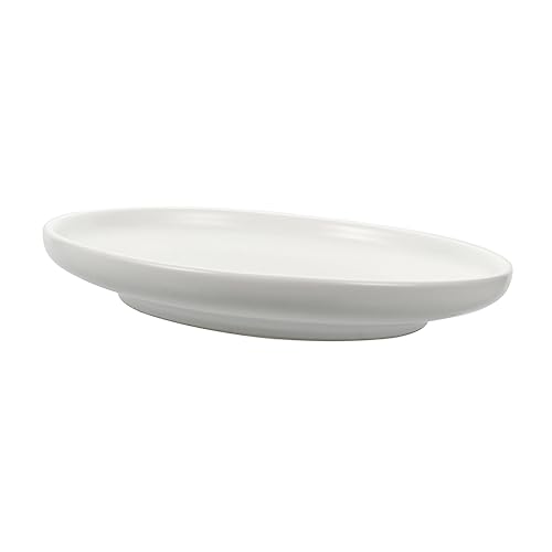 Supvox Katzenschüssel aus Keramik Katzengericht erhöhter Katzenteller pet Bowl katzenfutter schüssel Flacher Katzennapf kleine Katzen Katzenschale aus Keramik Flache Kätzchenschüssel Weiß von Supvox