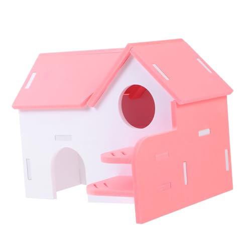 Supvox Meerschweinchenhaus hamsterhaus Hamster Spielzeug Kaninchenlebensraumhaus Rattenversteck Spielset aus Holz Katzendekor Hamsterhütte Hamsterversteck für den Haushalt hölzern Käfig von Supvox