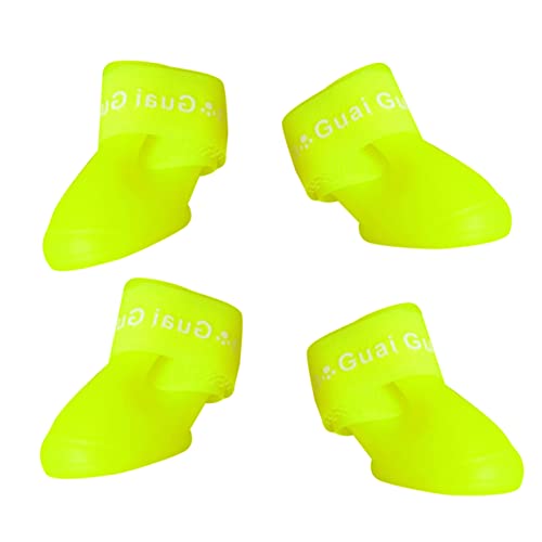 Supvox Regenstiefel für Welpen Hundeschuhe für kleine Hunde Gummi-Regenschuhe für Hunde Haustierschuhe wasserdichte Hundeschuhe Schneestiefel Regenstiefel für Hunde großer Hund Pfote von Supvox