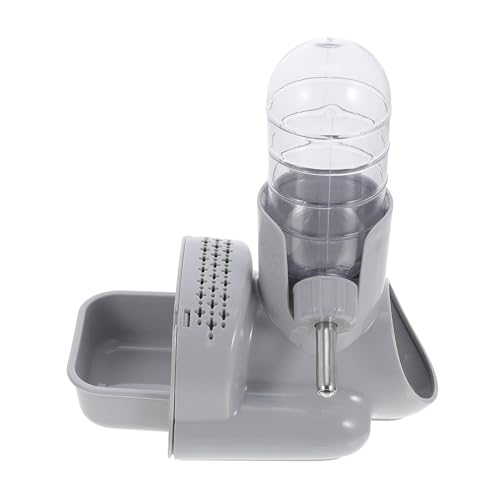 Supvox Trinkbrunnen für Hamster Haustier Wasser Spielzeug-Haustiere Trinkflasche für Hamster wasserflasche Hamster verstecken Spielzeug Wasserspender für Kaninchen Rostfreier Stahl Grey von Supvox