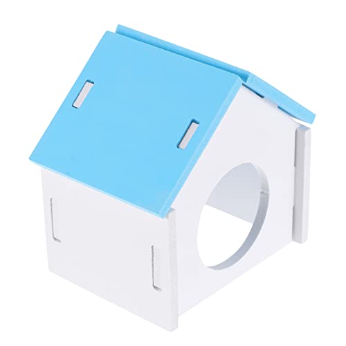 Supvox Versteck für kleine Tiere Spielzeug für Igel Guinea Versteck Igel Spielzeug weicher Rattenkäfig kleintierhaus kleintierspielzeug Hamster-Verstecknester Schlafhaus für Igel PVC Blue von Supvox