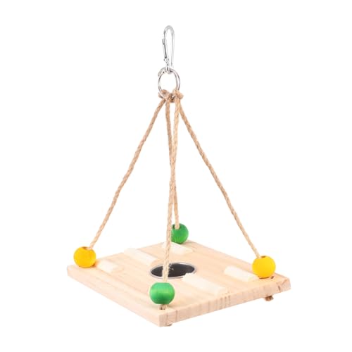 Supvox Vogelhäuschen aus Holz Vogel Fütterer Outdoor-Spielzeug Spielzeuge Vogelhäuschen für draußen hängende Futterstelle für Papageien Vogelhäuschen schaukeln draussen Zubringer Haustier von Supvox