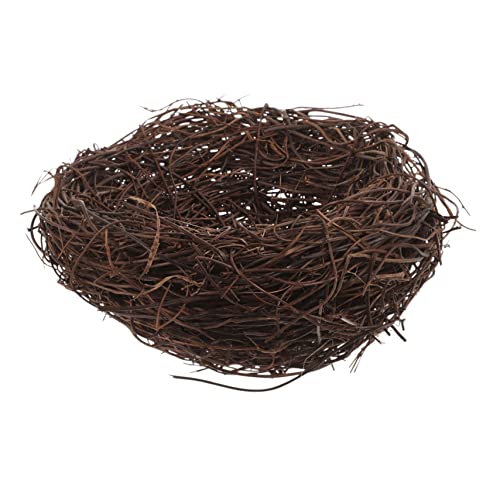 Supvox Rattan-Vogelnest Garten-Vogelnest Künstliches Nest-Dekor Vögel Papageien-Dekor Vogelkäfig-Dekor Simuliertes Vogelnest Osternest-Ornamente Natürliches Vogelnest von Supvox