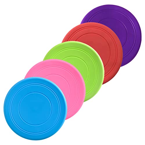 Supvox Welpen Trainingsscheibe Interaktives Hundespielzeug Hundefrisbee Pet Flying Toy Und Pink Robustes Kauspielzeug Für Mehr Spaß Und von Supvox