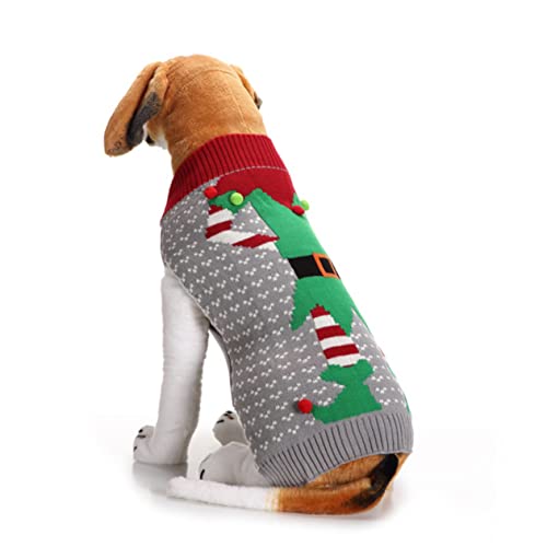 Supvox Welpenkleidung Ugly Sweater Weihnachts Party Hunde Pulli Weihnachtskleidung für Haustiere Welpenpullover Kleiner Hundepullover Weihnachtspullover Hundekleidung Plüschkugel von Supvox