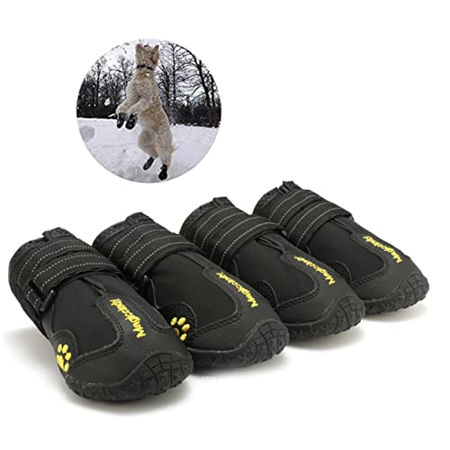 Supvox Hundestiefel-Set 3 Paar Hundeschuhe Schneestiefel Mit Sohle Für Bis Mittelgroße Hunde Größe 3 von Supvox