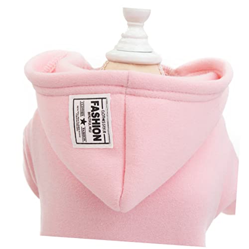 Supvox Winterkleidung für Hunde pet Supplies haustierbedarf Hundepullover für kleine Hunde Weihnachtskleidung für Hunde Kleider Warmer Pullover Hundebekleidung Bichon Kapuzenpullover Rosa von Supvox